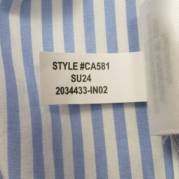 J.Crew Collection Garçon Embellished Shirt in Blue Pinstripe Women's - Pick Size - Picture 11 of 16